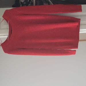 Red, sparkly holiday sweater.